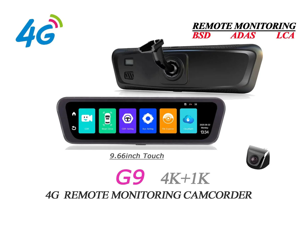 Mirror Dash Cam 4k Dual Lens Car Dvr Front and Rear Dash Camera Wifi Gps Car Recorder 24h