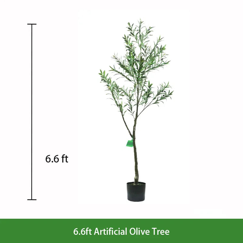 Lifelike Real Touch Artificial Potted Olive Tree Decorative Faux Plant for Indoor Outdoor