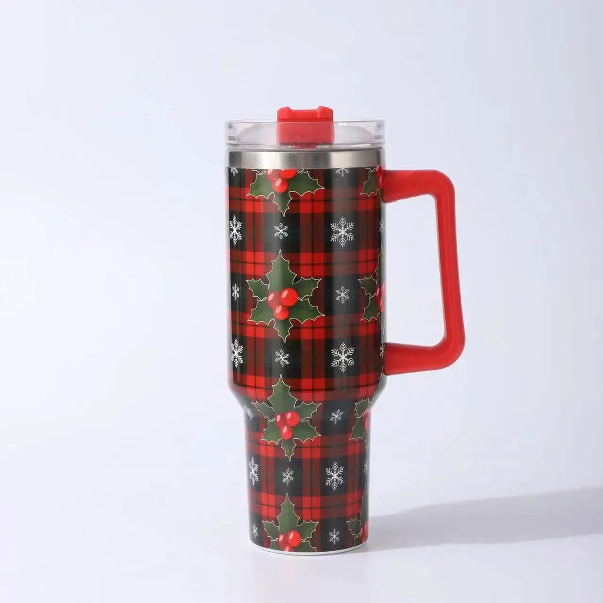 Christmas Gift 40Oz Insulated Stainless Steel Travel Tumbler with Handle And For Straw