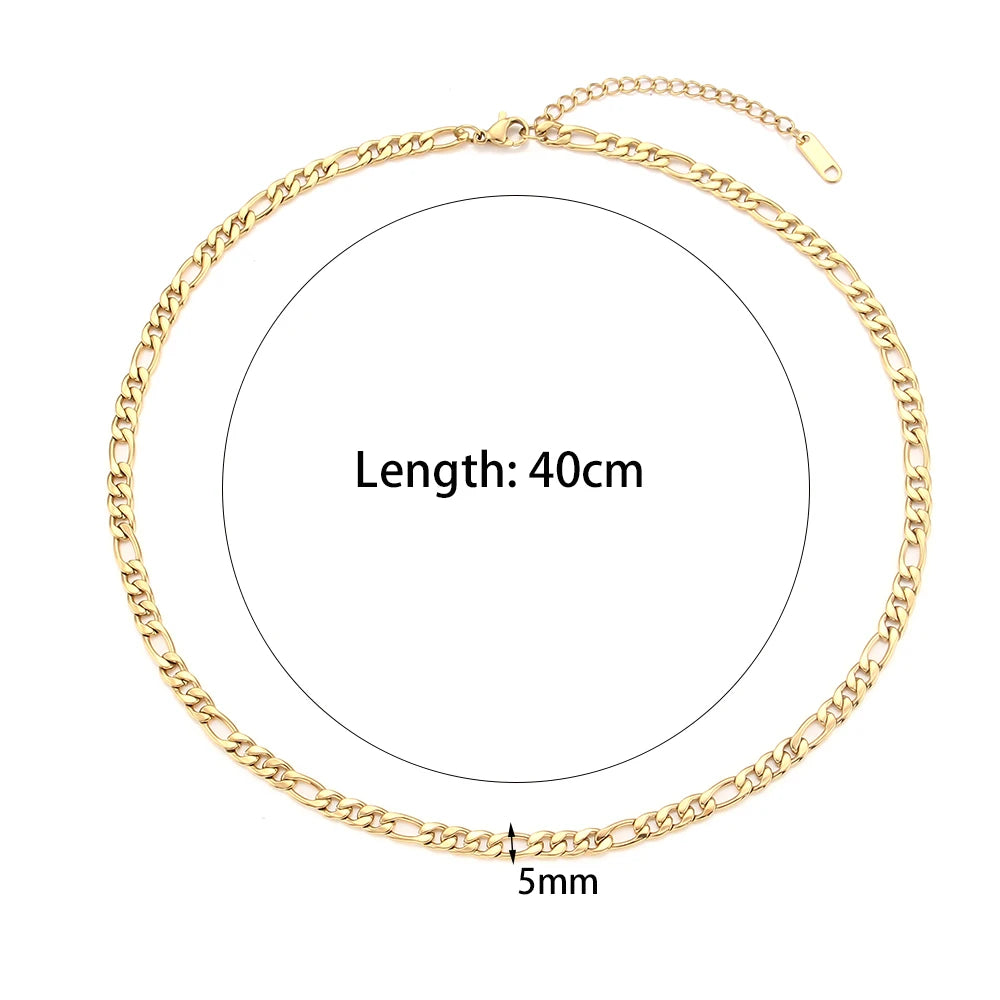 Tarnish Free 18K Gold PVD Plated Jewelry Stainless Steel Herryingbone Chain Necklace