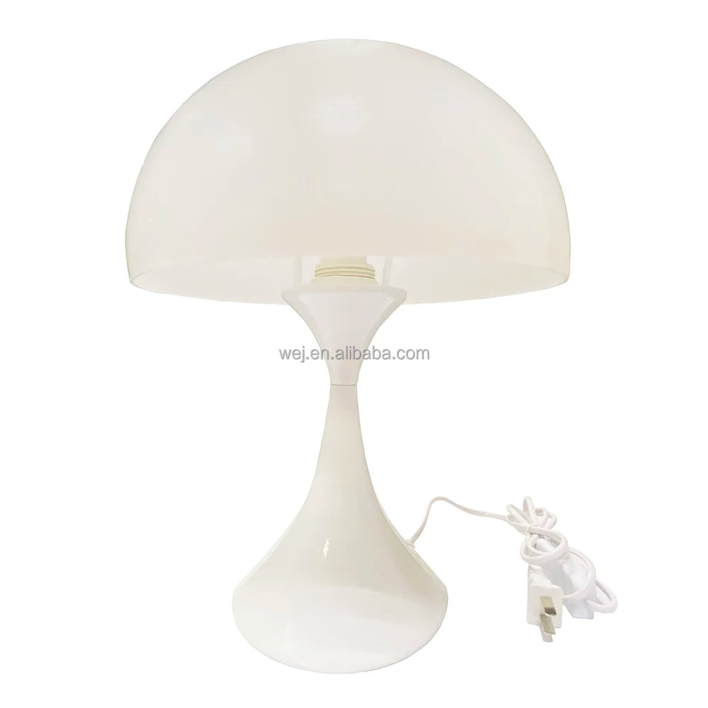 Modern Creative Mushroom-Shaped White Metal Led Table Lamp Bedside Table Lamp Living Room