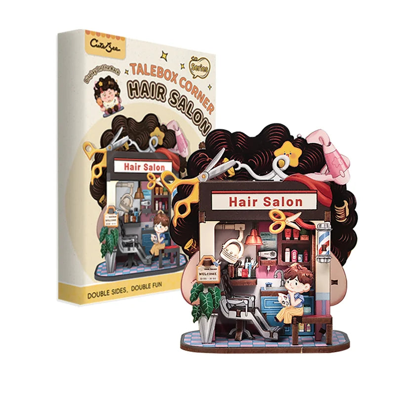 CuteBee DIY Miniature House Kit Mini Store Series Miniatures Puzzles Dolls House