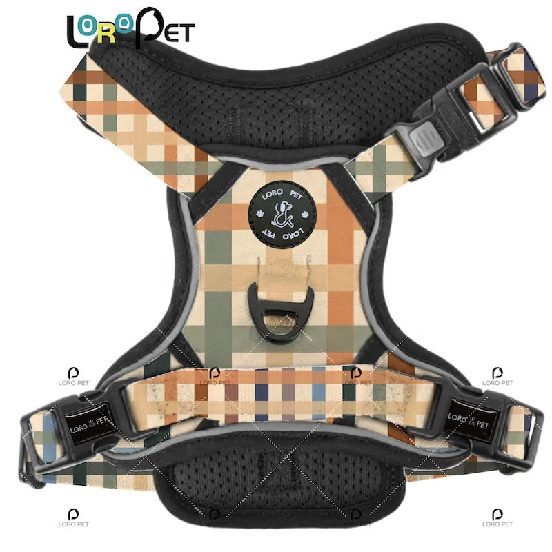Reflective Oxford Nylon Dog Harness with Handle in Solid Colors