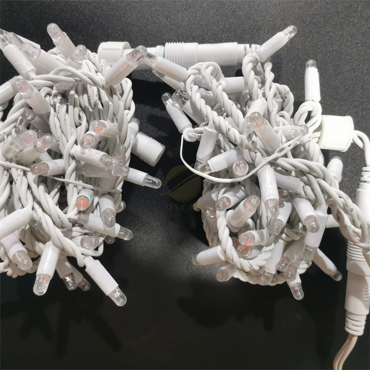 White Cable IP65 Waterproof 10m 100leds Rubber Cable Outdoor Christmas LED String Light