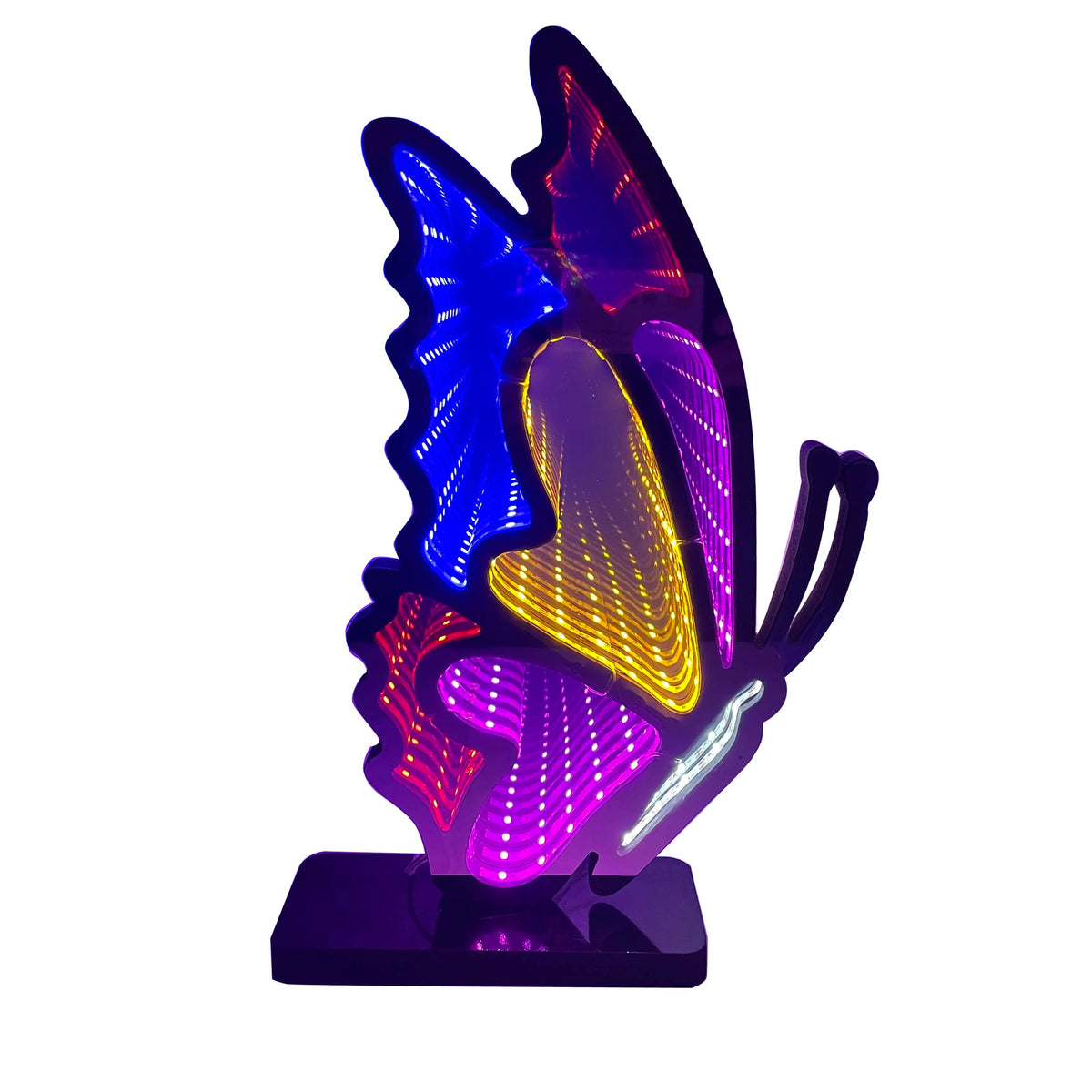Personalized Indoor Home Window Decorations Butterfly LED 3D Infinity Mirror Halloween