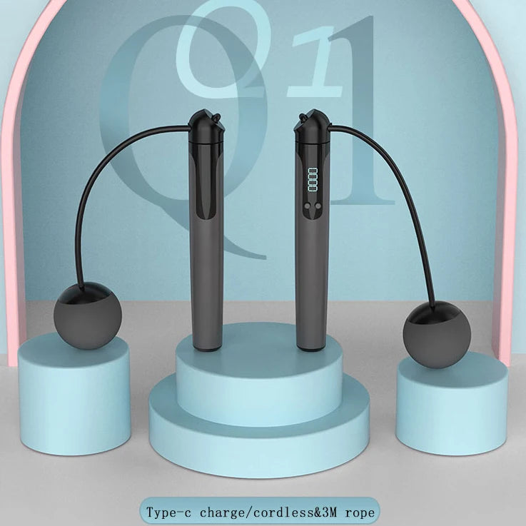 HD Screen Smart Count Skipping Rope Auto Power-Off Jump Rope Adjustable Digital Counter