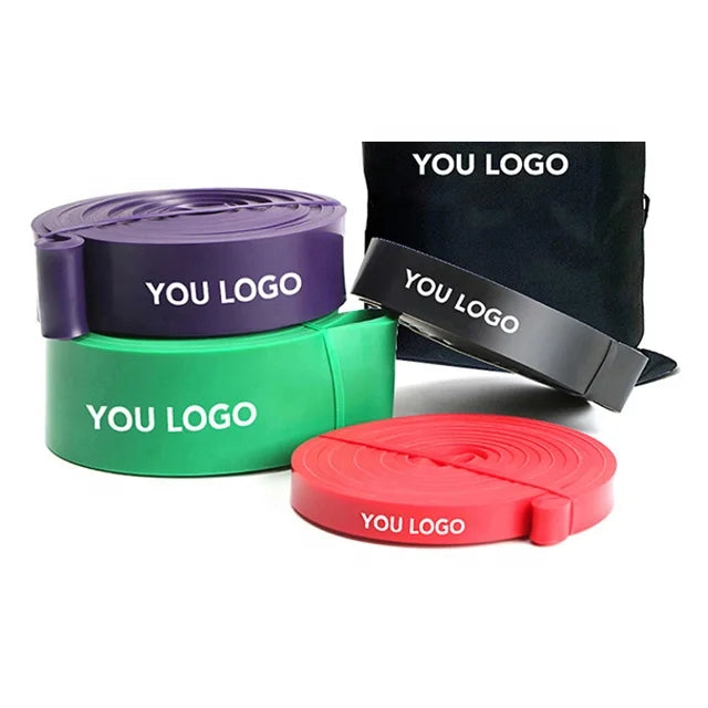Custom Natural Latex Pull Up Assist Band Elastic Durable Stretching Yoga Fitness Power