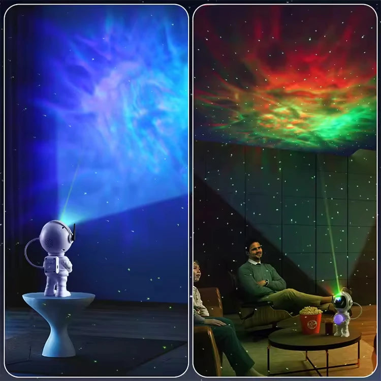 Children'S Modern ABS LED Laser Night Light Moon Starry Sky Spaceman Hotel Use Projector