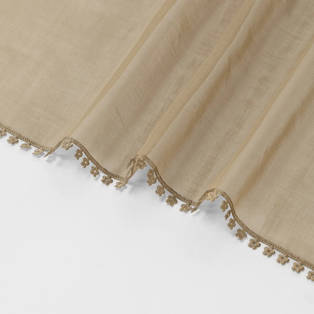 Womens Long Premium Plain Voile Hijab Delicate Lace Made Sheer Fabric Tudung Solid-Color