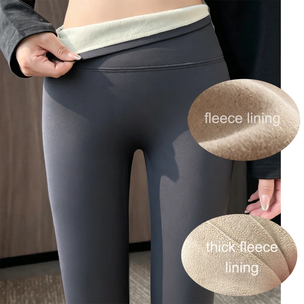 Custom Solid Elastic Waist USA Winter Autumn Straight Leg Scrunch High Waist Compression