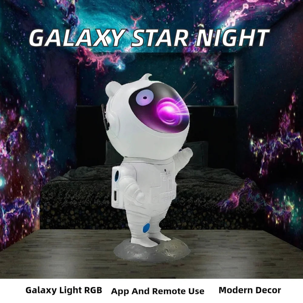 Bluetooth Astronaut Galaxy Star Projector, Laser Starry Sky Night Light, Spaceman Ambient