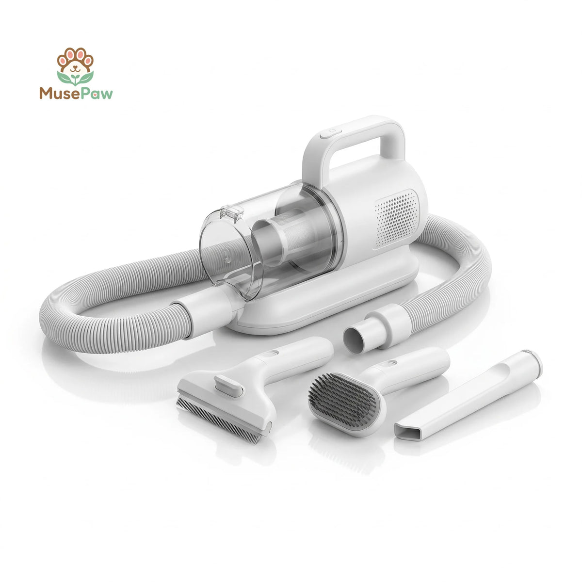 3-in-1 Pet Grooming Vacuum Kit with Suction Brush for Dog and Cat Hair