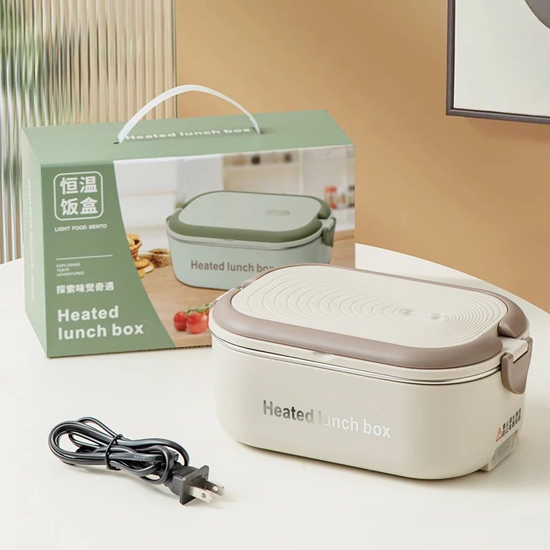 Electric Lunch Box 48W Low Power Back to School Stainless Steel Portable Electric Food