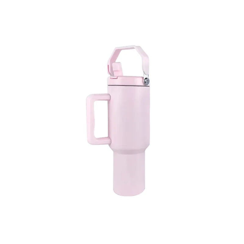 Custom 40 Oz Stainless Steel Vacuum Tumbler Insulated Travel Cup with Handle for Camping