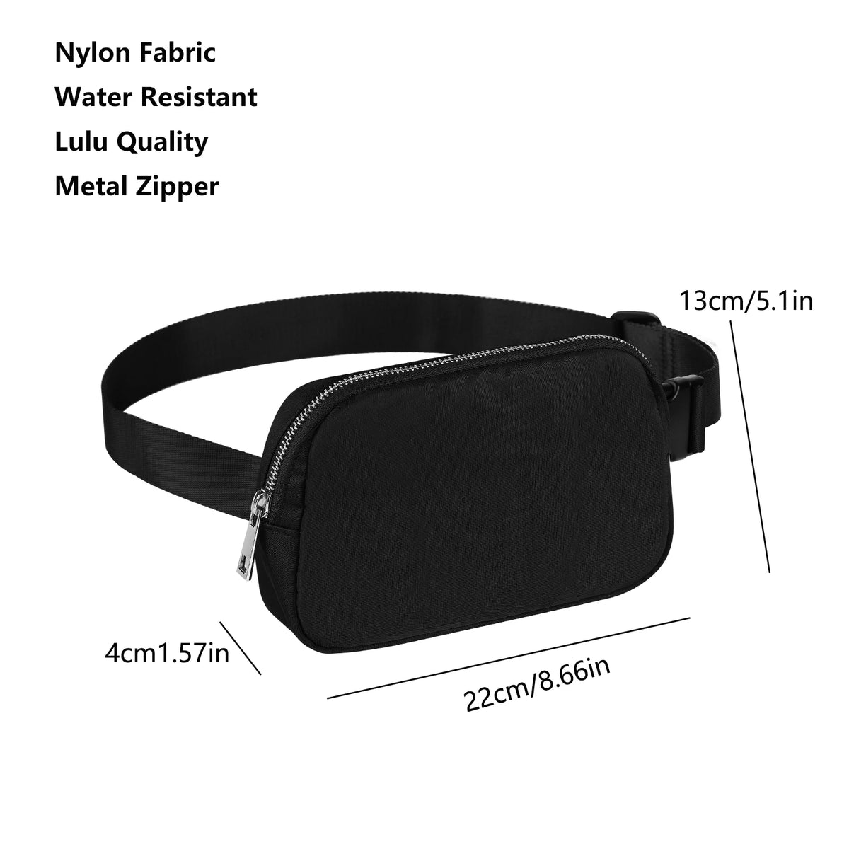 Waterproof Belt Bag for Women Men Mini Crossbody Bag with Adjustable Strap, Travel