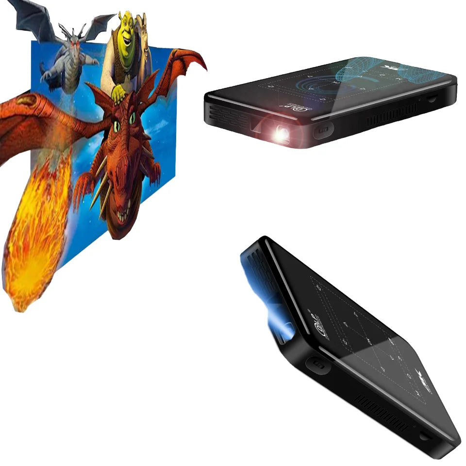 Direct P09 Pocket DLP Projector 100 ANSI Battery5000mAh Android 14 Portable Projector