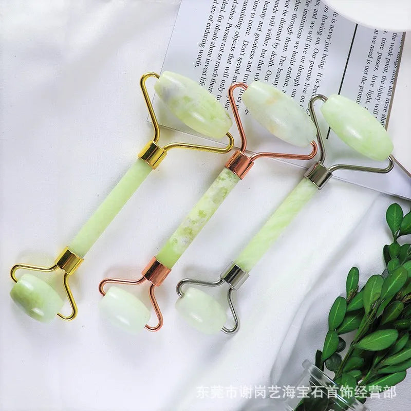 2-in-1 Jade Face Roller and Gua Sha Massage Tool Set