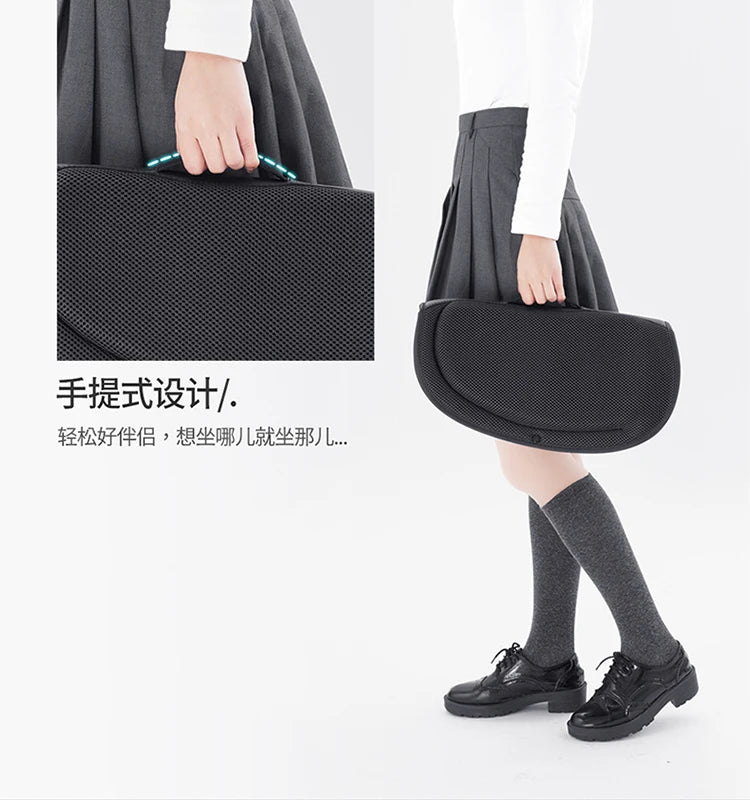 Foldable Cooling Memory Foam Seat Cushion with Business/Luxury Design for Car and Office