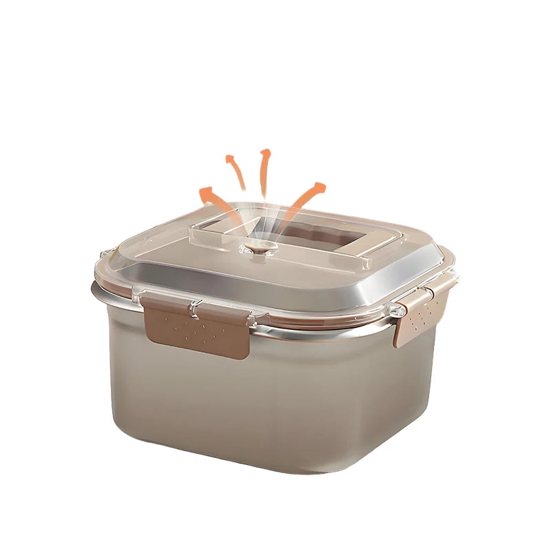 Modern Stainless Steel Eco-Friendly Portable Leak-Proof Bento Box with 1-3L Capacity