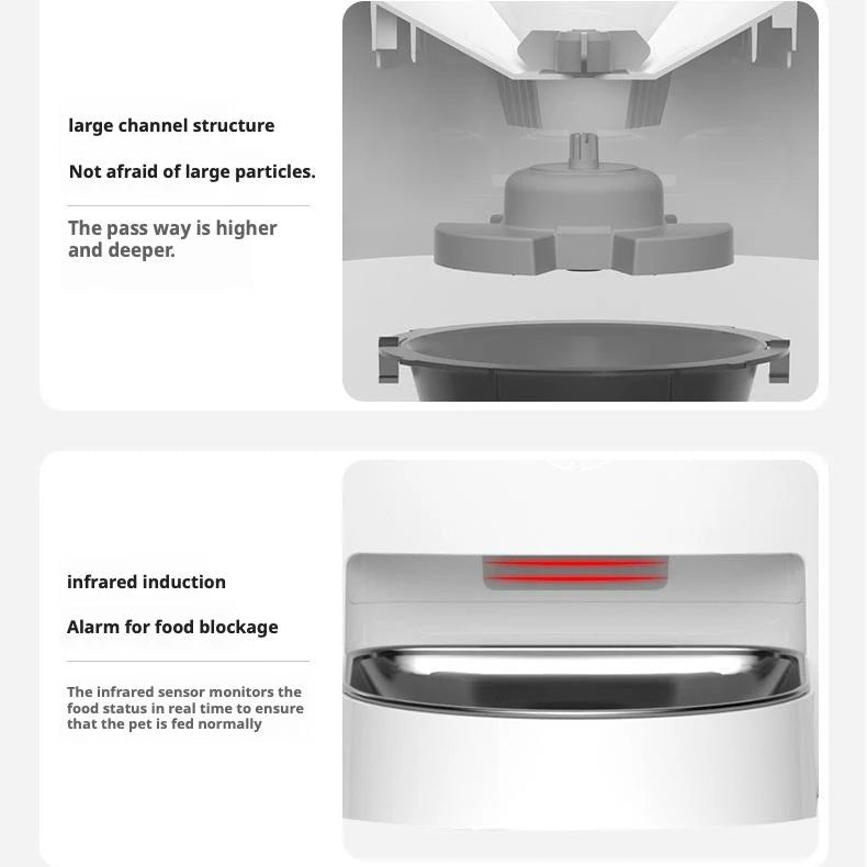 4L Smart Automatic Pet Feeder with APP Control Charge & Battery Powered Stainless Steel