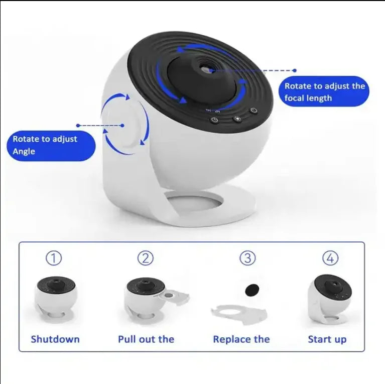 12 in 1 Planetarium Galaxy Star Projector Rotating Nebula Projector Lamp Timed Starry