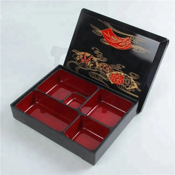 BPA Free 5 Compartments Traditional Japanese Restaurant Sushi Bento Lunch Box