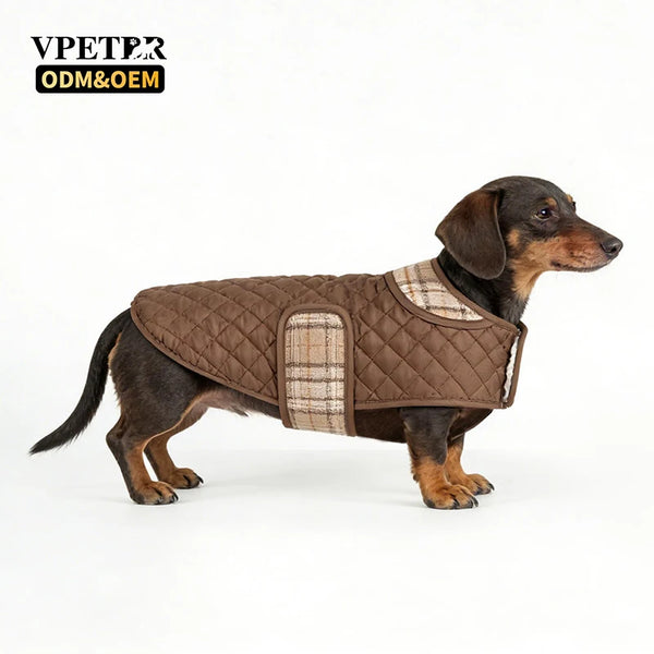 Luxury Winter All-Weather Dog Jacket Waterproof Puffer Eco-Friendly Pet Coat Bassotto