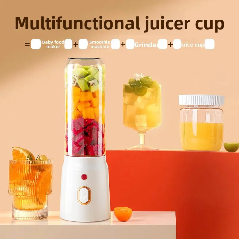 New Portable Rechargeable Small Juice Blender Automatic Cleaning Food-Grade PC Use
