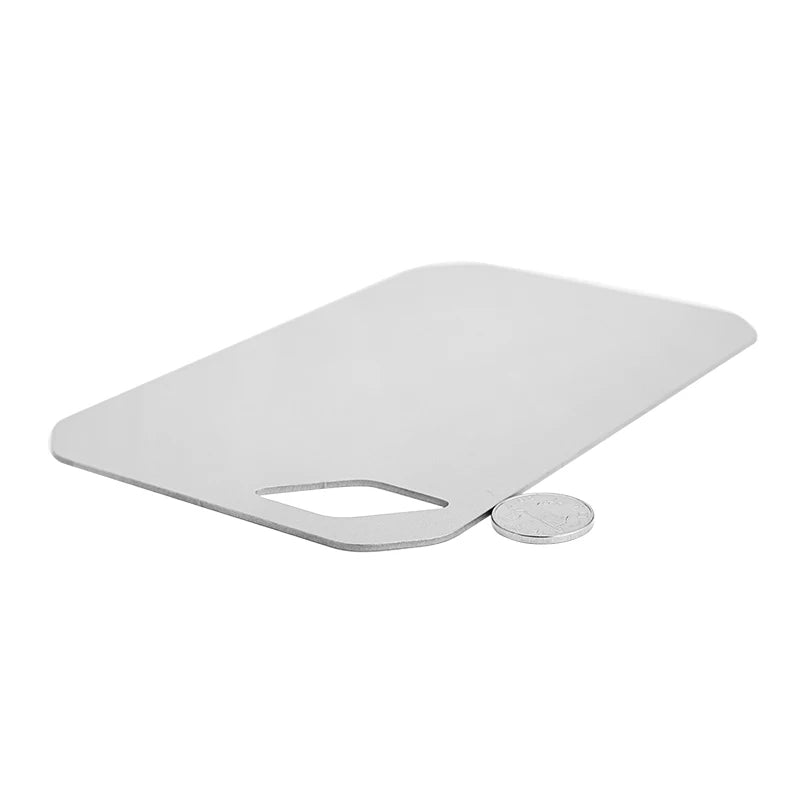 Food-Grade Titanium Camping Cutting Board Lightweight Compact Chopping Board Nestable