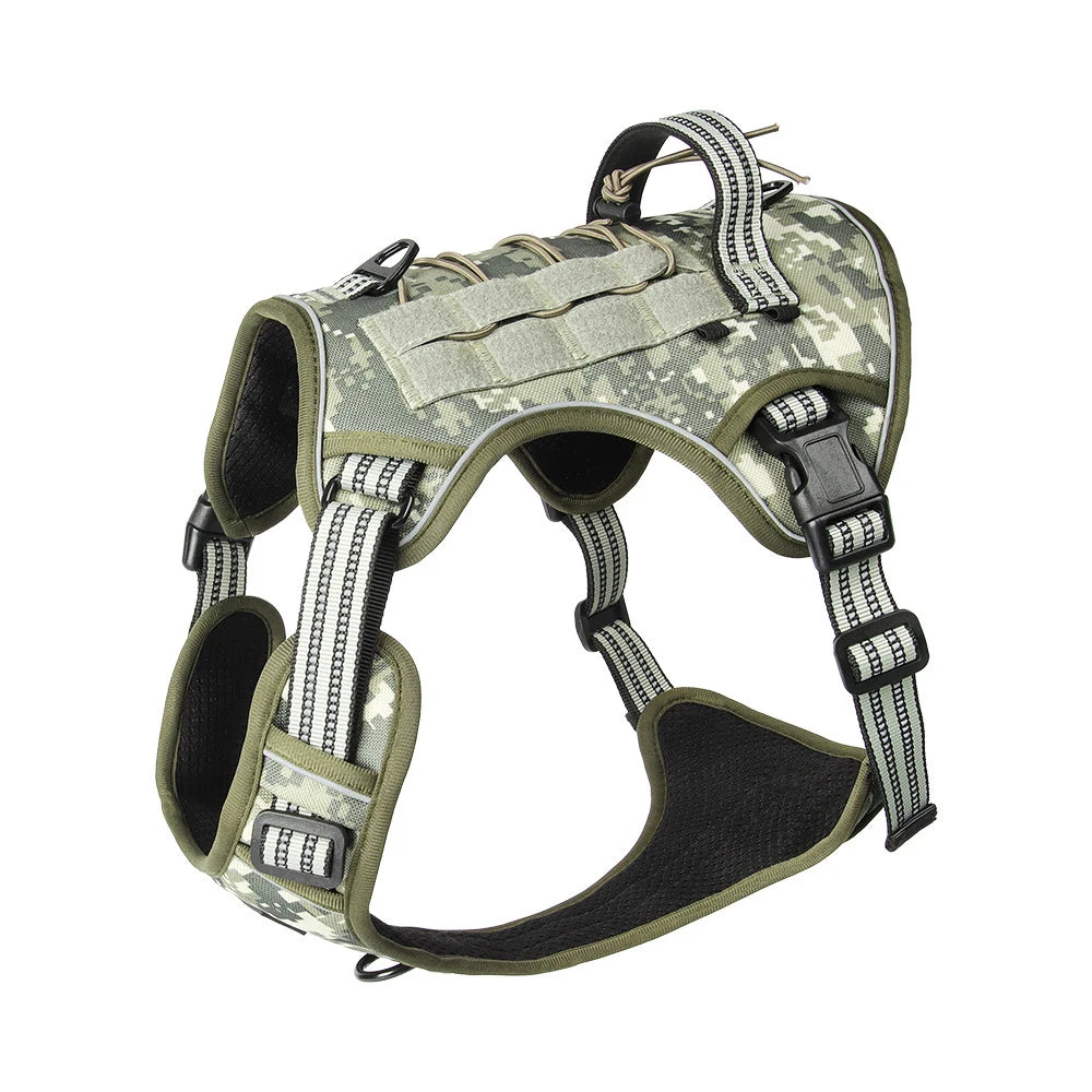 Multifunctional Tactical No-Pull Harness for Large Dog Outdoor Training