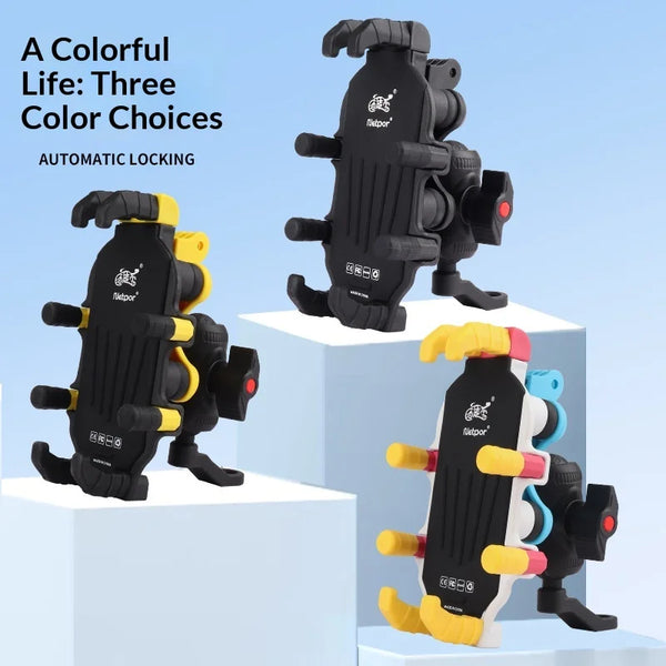Cycling Shock-Absorbing Anti-Shake Octopus-Style Nylon Handlebar Fix Phone Mount