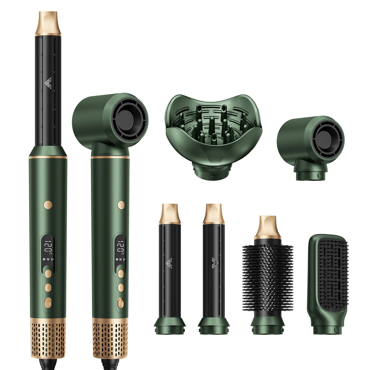 6 in 1 Air Styler Dual Voltage High Speed Blow Dryer Professional Ionic Hot Air Brush One