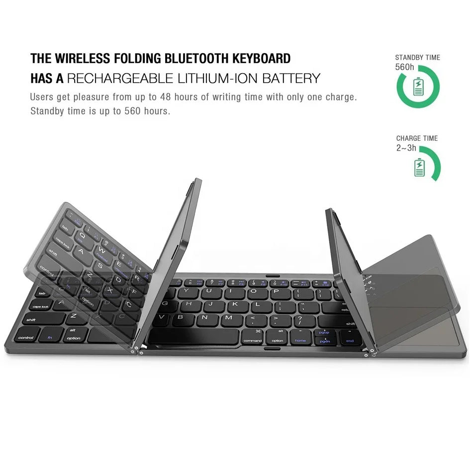Portable Folding Mechanical Gaming Mini Blue Tooth Wireless Custom Foldable Keyboard