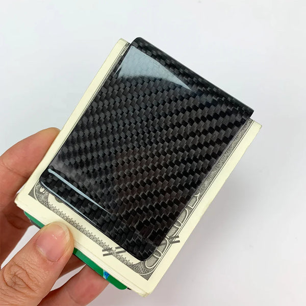 Portable Slim Durable Anti-Theft Real Carbon Fiber RFID Blocking Wallet Minimalist