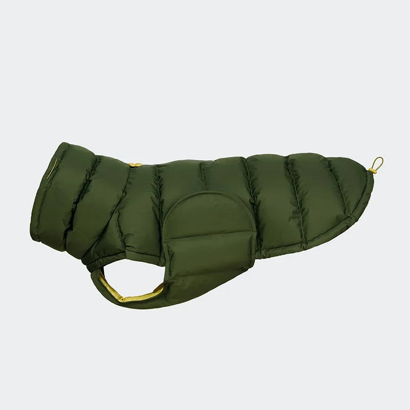 Waterproof Warm Quilted Outdoor Pet Jacket Adjustable Drawstring Winter Puppy Clothes Dog