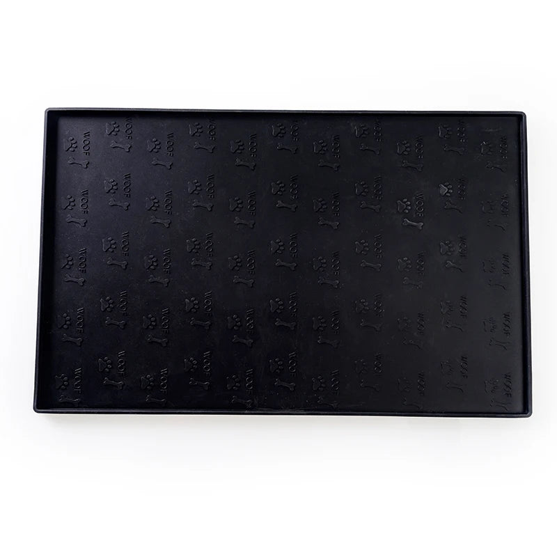 Custom Dog Licking Mat Food Grade Silicone, Bone Paw Letter Pattern Non-Slip Slow Feeder