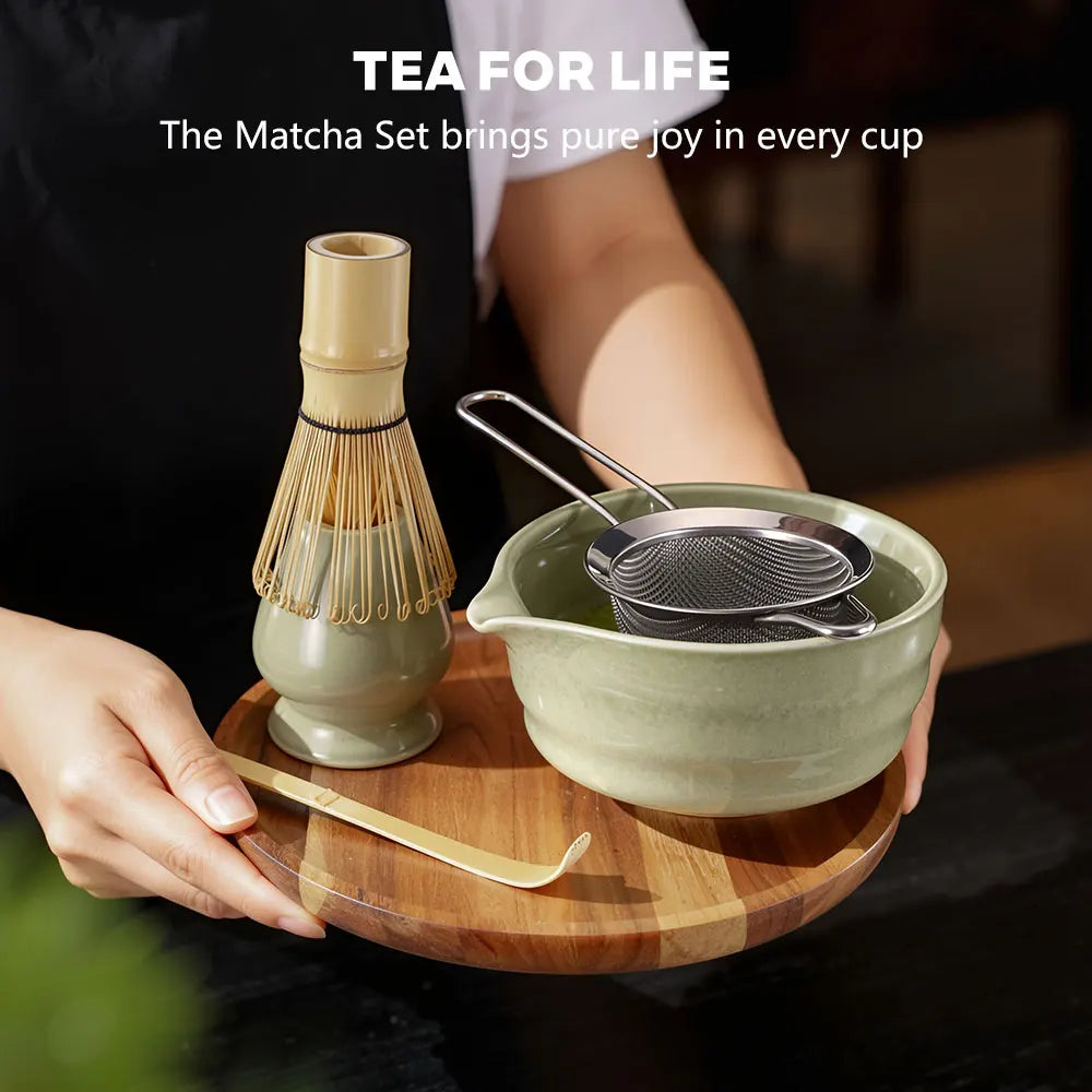 Matcha Whisk Set Ceramic Matcha Set Includes Matcha Bowl Whisk Holder Matcha Bamboo