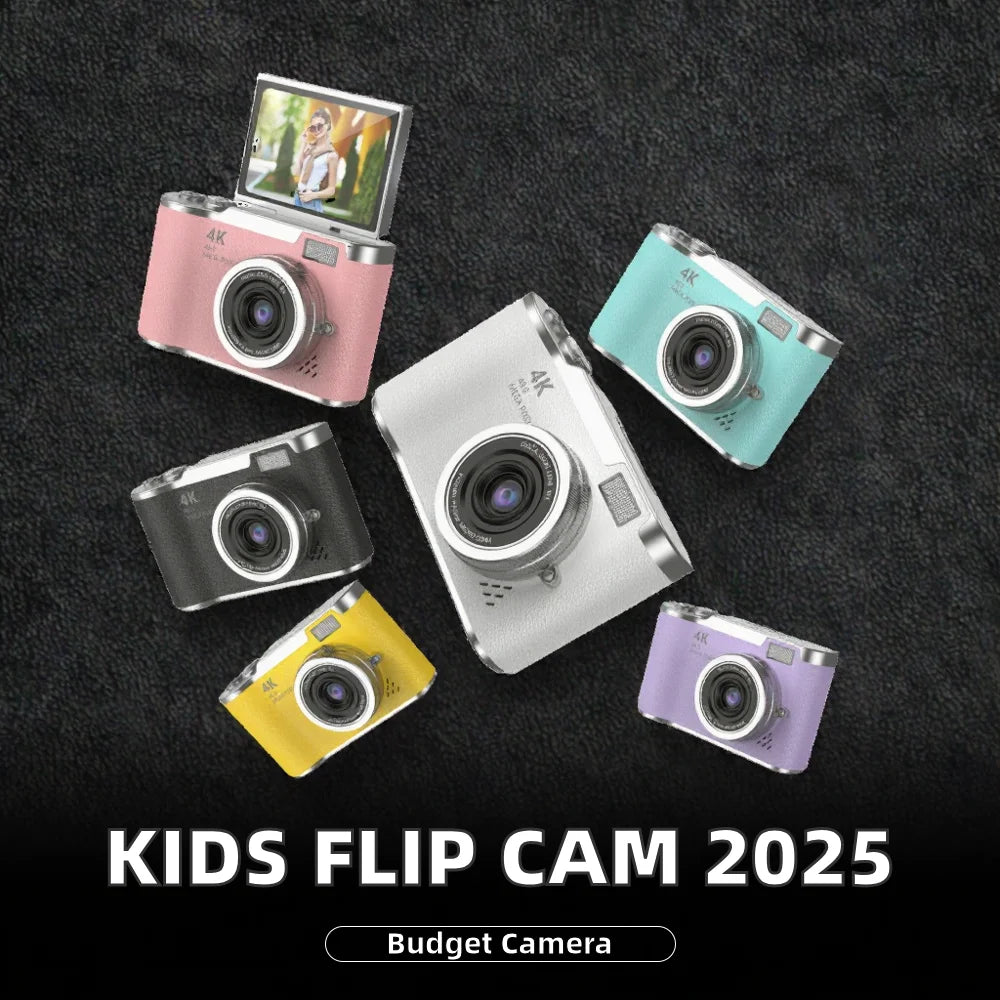 Mini Digital Video Camera with Flip Screen Kids Professional Home Security & Photography