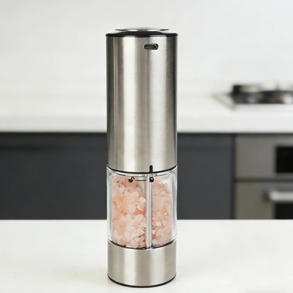 Electric Pepper Mill Salt Grinder Stainless Steel Rechargeable USB Automatic Electric