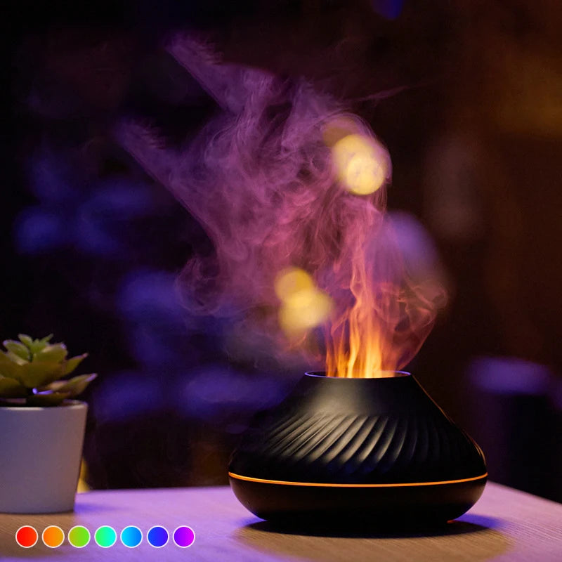 Outstanding New Flame Aroma Diffuser Essential Oil Lamp 130ml USB Portable Air Humidifier