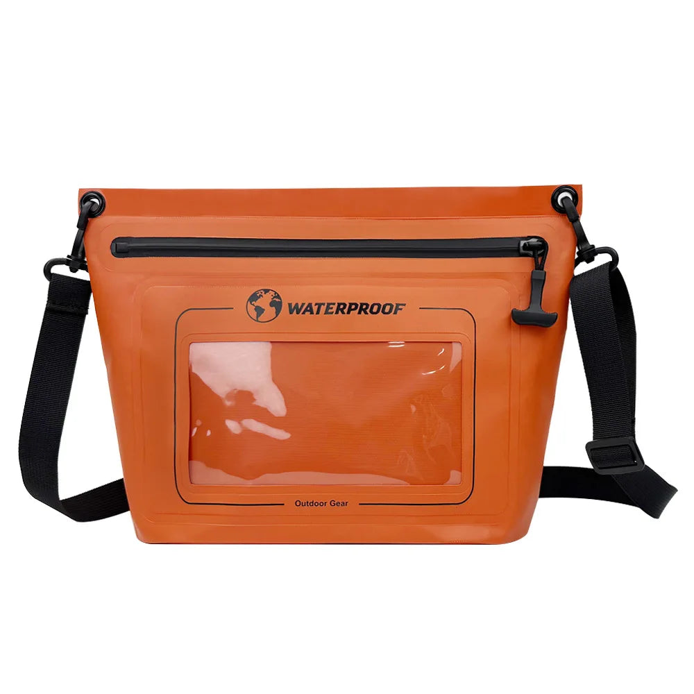 Portable Touchscreen Waterproof Crossbody Bag | Airtight Zipper Dry Bag for Outdoor