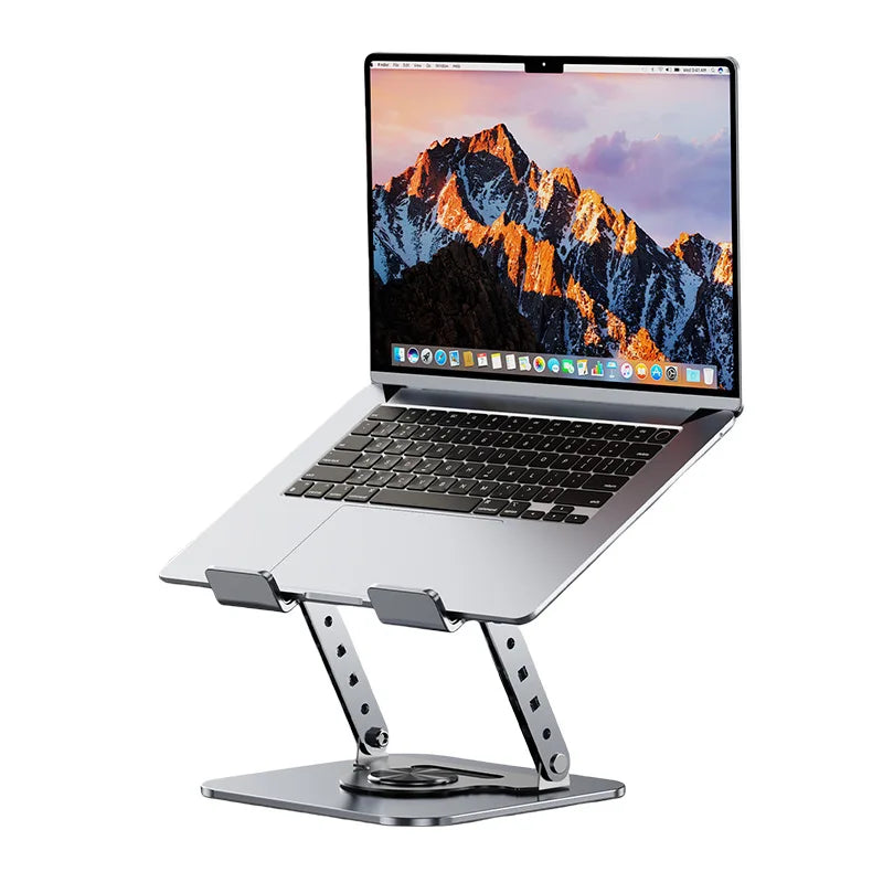 New Foldable 360 Rotatable Aluminum Alloy Laptop Stand with Height Adjustable Riser