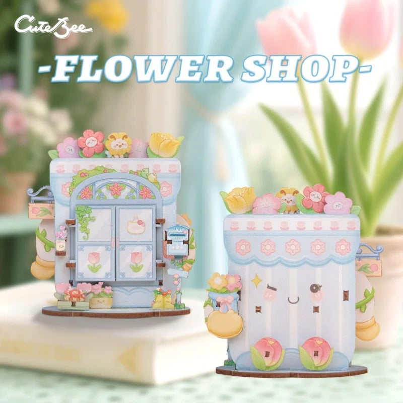 CuteBee DIY Miniature House Kit Mini Store Series Miniatures Puzzles Dolls House