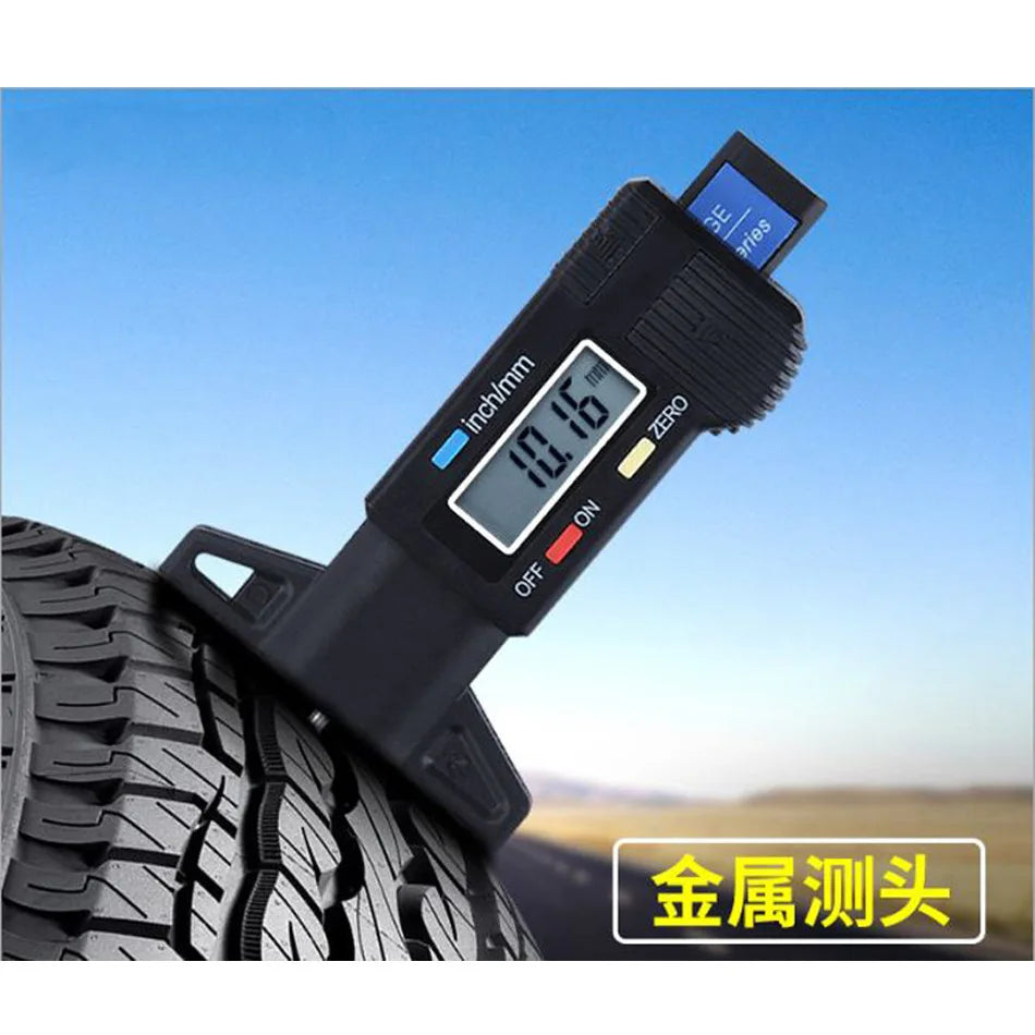 Car Tire Digital Thread Depth Gauge Meter Measurer Tool Caliper Thickness Gauges