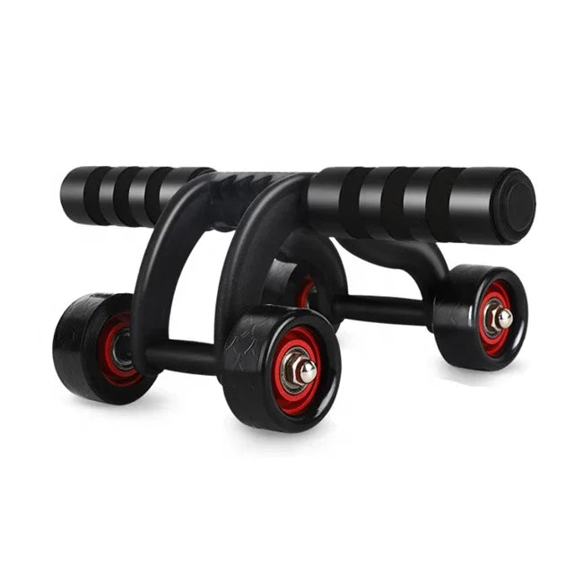 Multi-Function 4 Wheel Abs Roller with Knee Pad Mat Abdominal Wheel Fitness Ab Abdominal