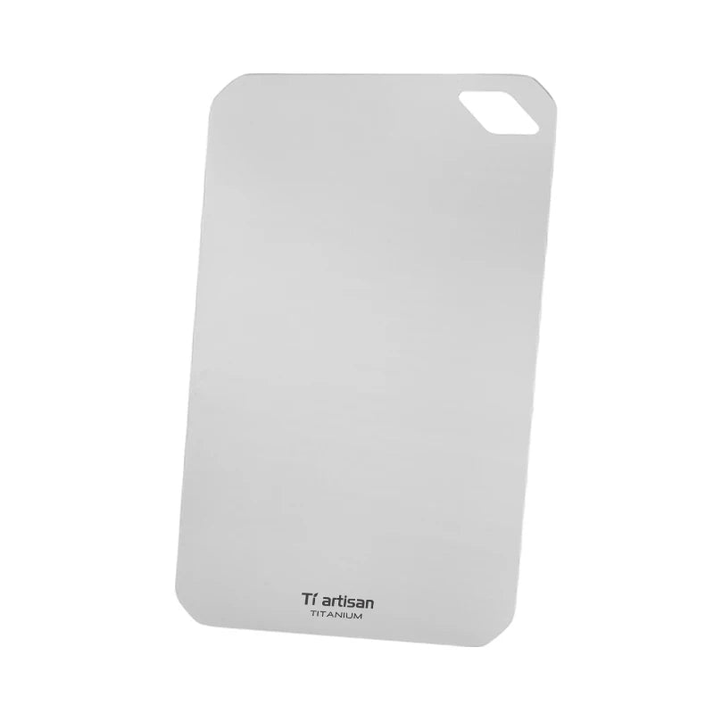 Food-Grade Titanium Camping Cutting Board Lightweight Compact Chopping Board Nestable