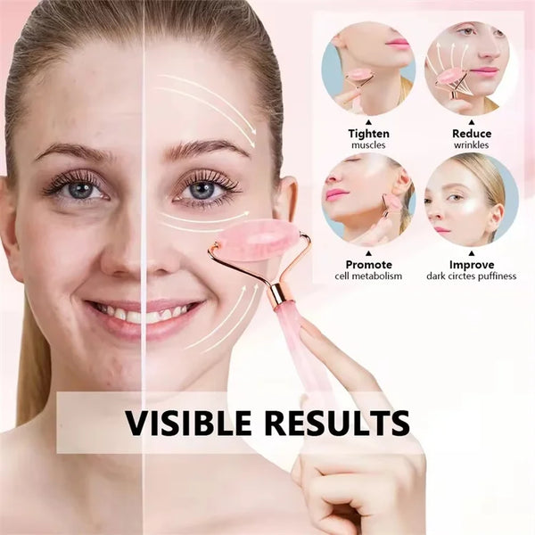 Custom Jade Roller Set Natural Jade Face Roller Massager Gua Sha Face Roller