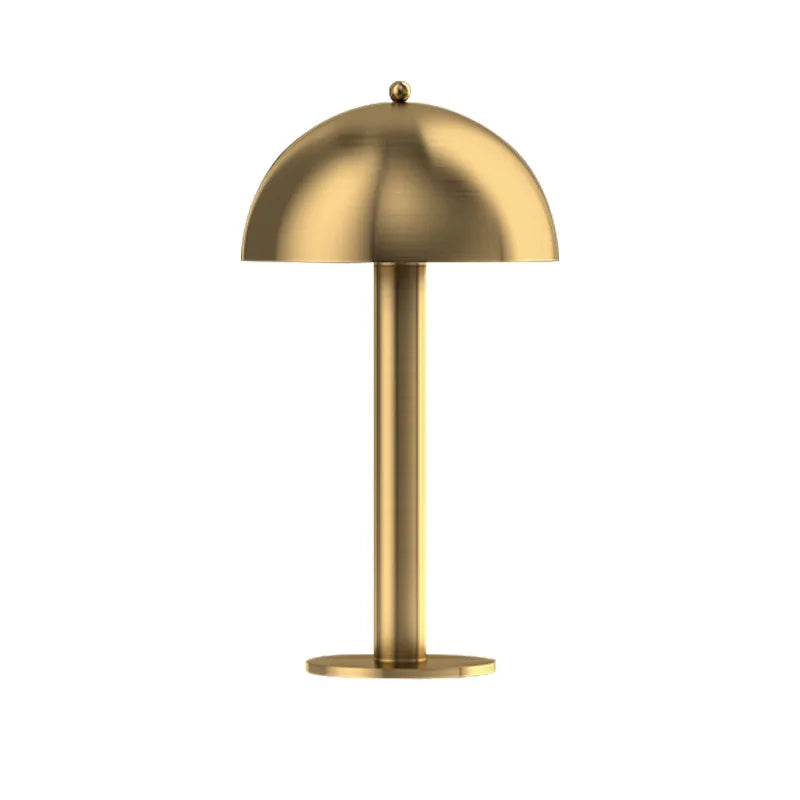 Nordic Luxury All-Copper Simple DC Powered Dimmable LED Table Lamp Modern Mushroom Design