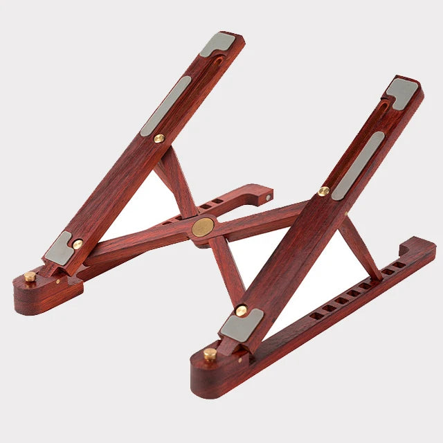 Wood Foldable Laptop Stand Adjustable Laptop Stand for Desk with Multiple Angles Portable