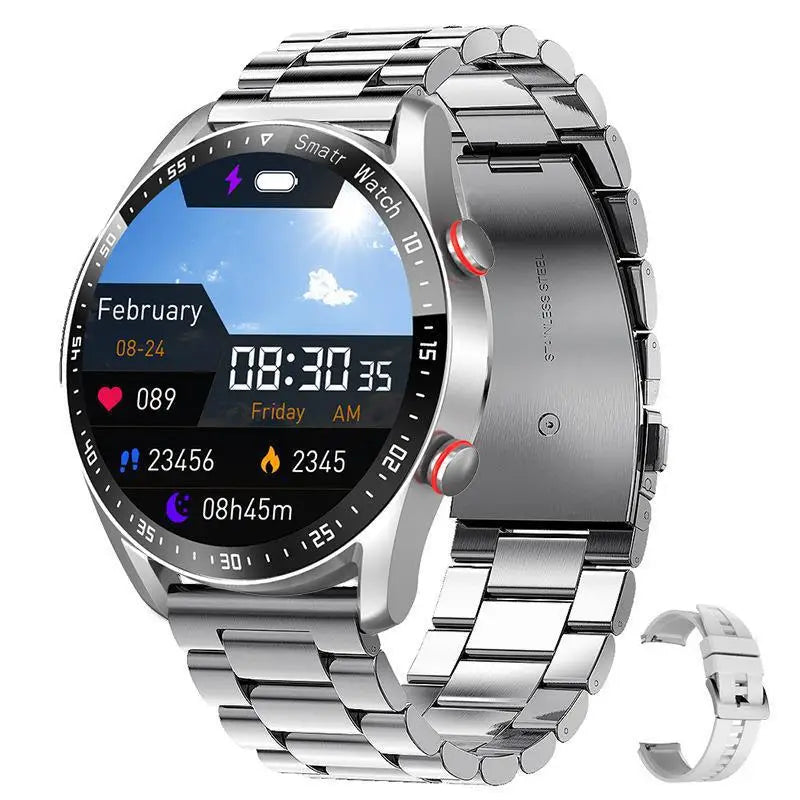 LCD Relogio Smartwatch Bracelet Relojes Hombre Waterproof Stainless Steel Smart Watch